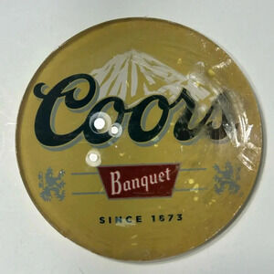 Free w/ Purchase - Coors Banquet Round Fisheye Beer/Keg/Lens/  Badge/Medallion